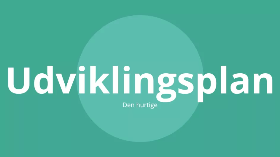 Udviklingsplan hurtig